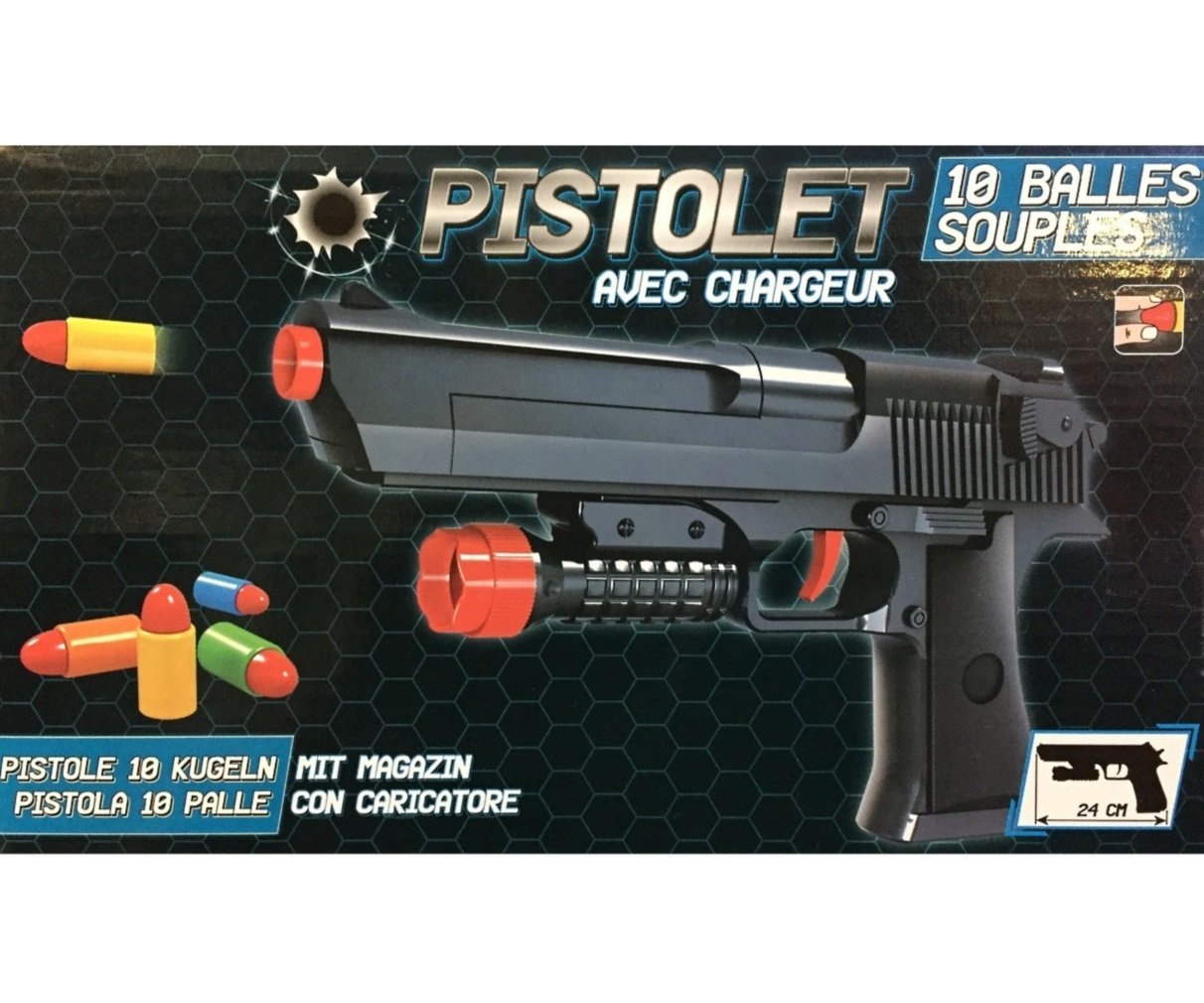 Balle Flottante ÉLectrique Tirant des Cibles De Jeux Jouet avec 5 Pistolets Jouets 10 Balles 10 FlÉChettes Souples pour Adultes Enfants Garçons Anniversaire FÊTe De Noël Cadeau Bleu 